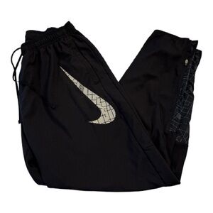Nike Black Athletic pants with Reflective Grid Swoosh